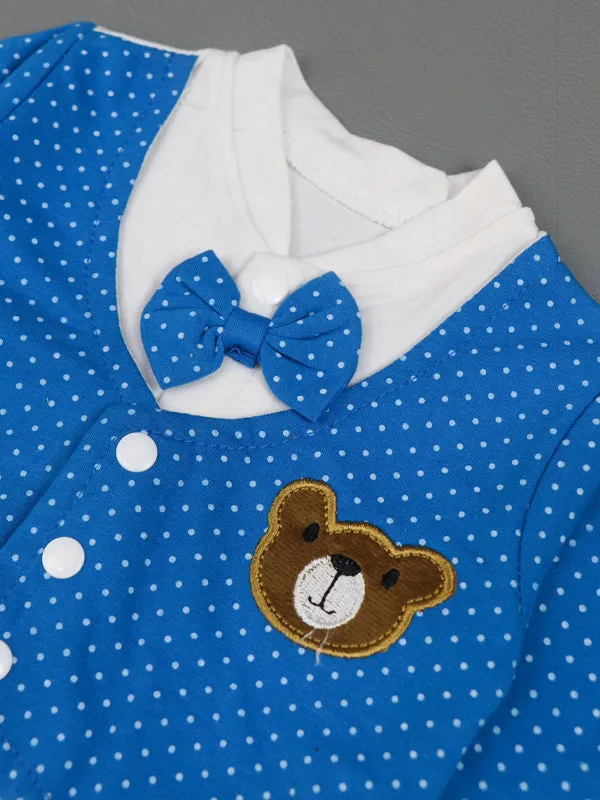 0Mth - 3Mth Bear Blue Baba Suit For Newborns AJ NBS62
