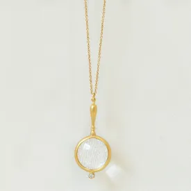 14ky Looking Glass Necklace with 0.05ctw Accent by Marika