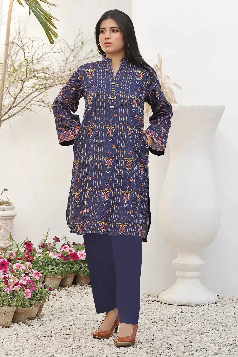 2PC Unstitched Printed Lawn Shirt and Trouser KST-2534