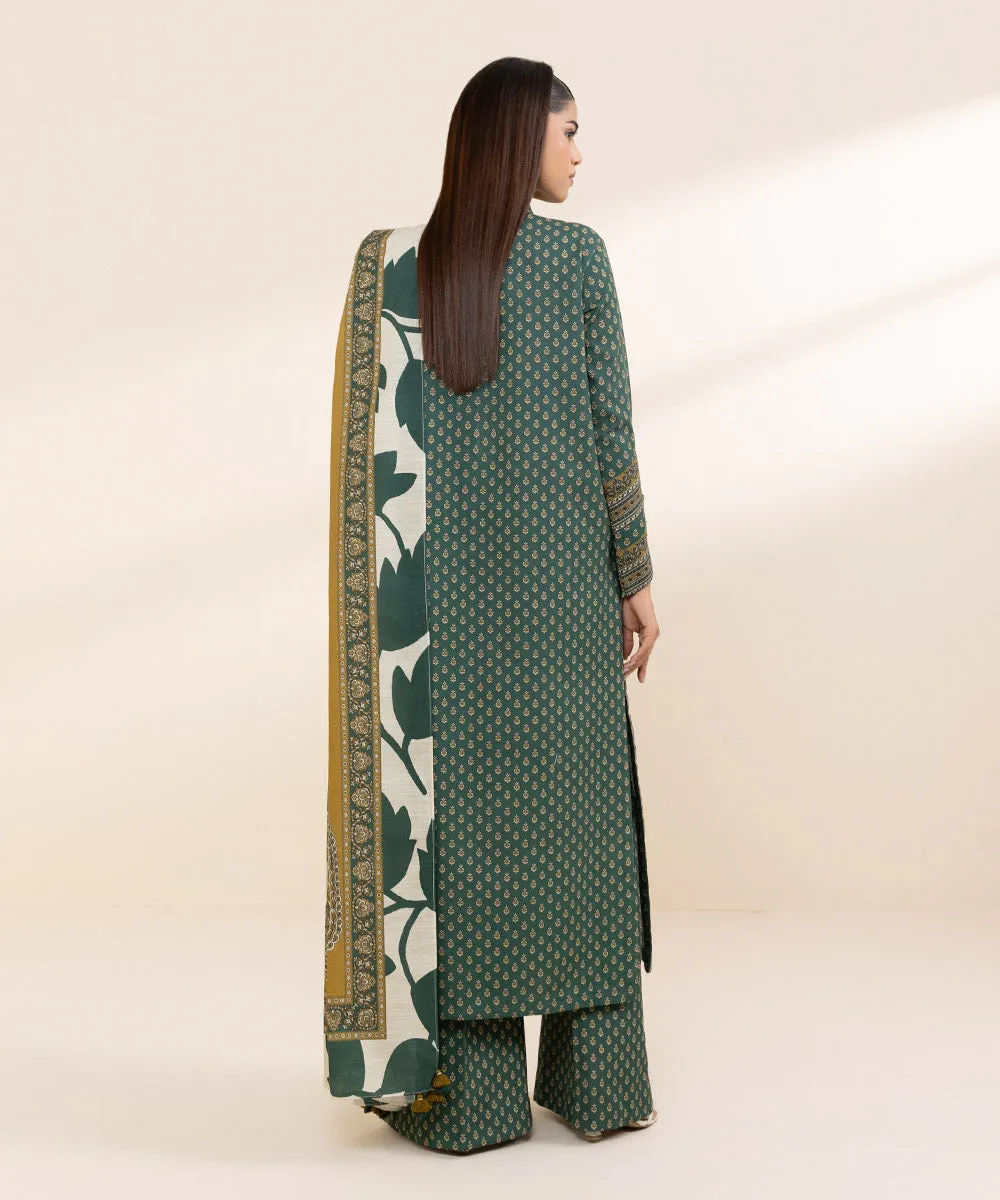 3 Piece - Printed Light Khaddar Suit