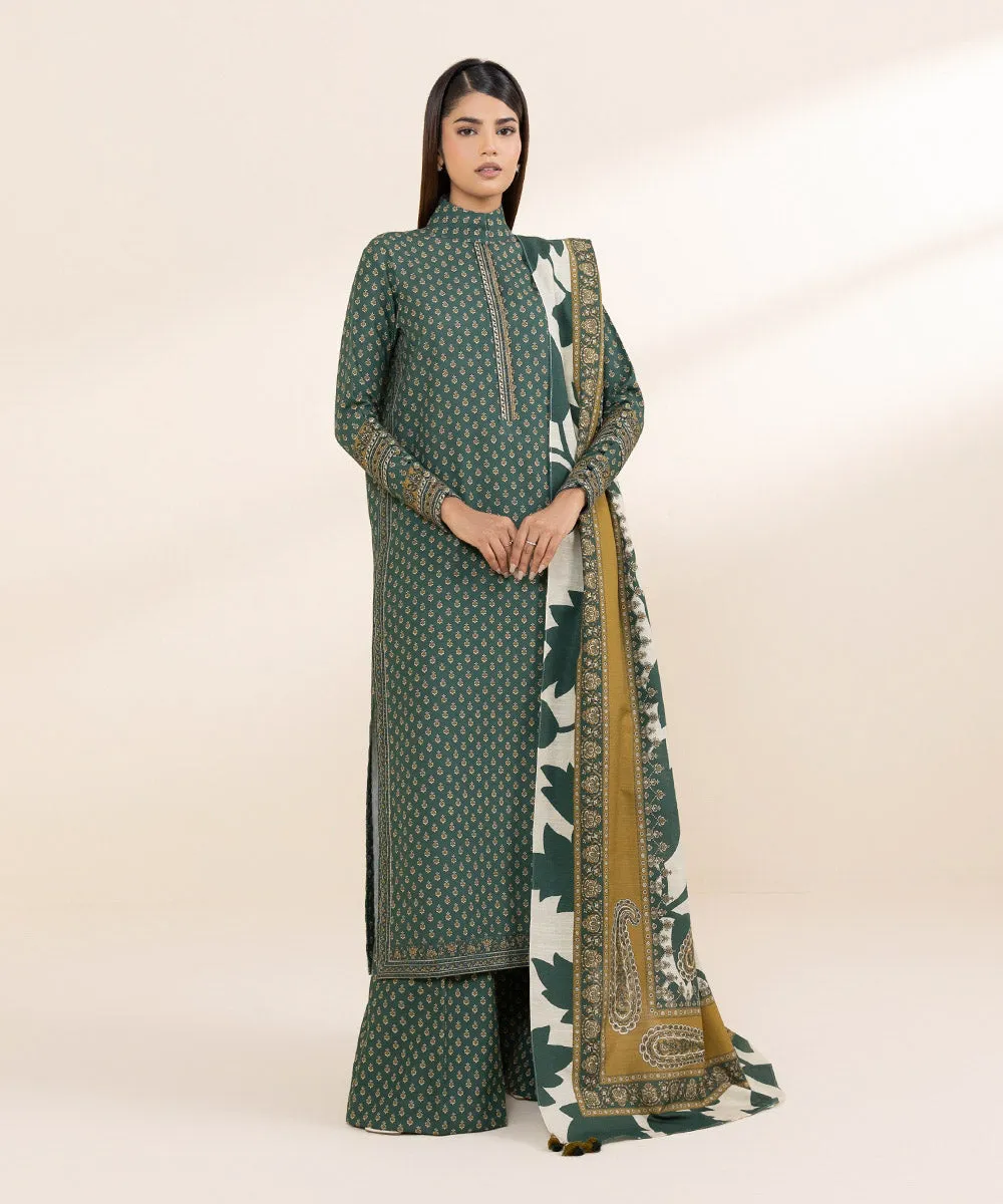 3 Piece - Printed Light Khaddar Suit