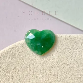 3.75 cts A-Grade Natural Imperial Green Jadeite Heart Shape No.171996