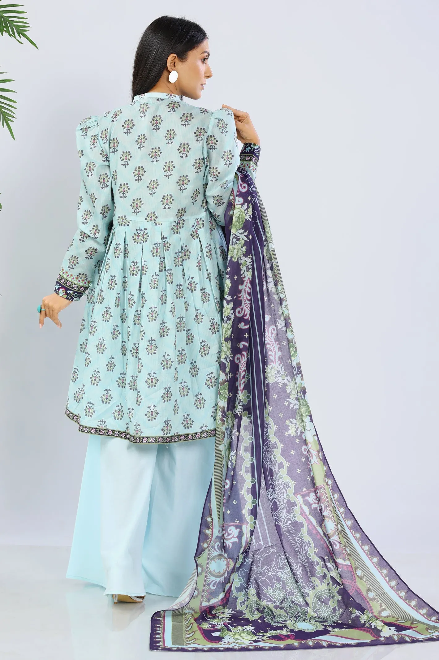 3PC Unstitched Printed