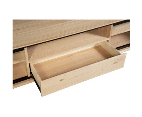 Aconite ETU Entertainment TV Unit 210cm Solid Messmate Timber Wood - Natural