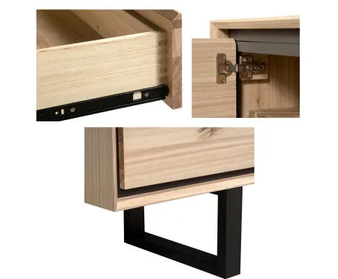Aconite ETU Entertainment TV Unit 210cm Solid Messmate Timber Wood - Natural