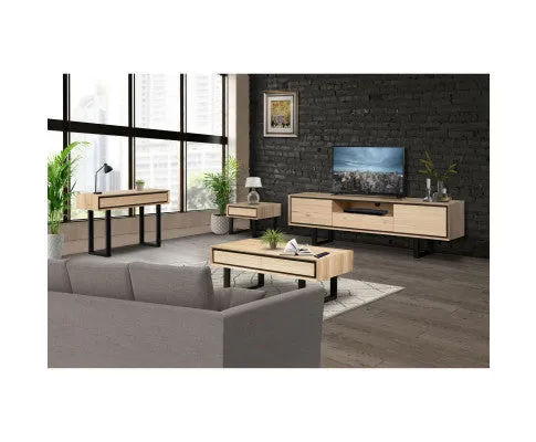 Aconite ETU Entertainment TV Unit 210cm Solid Messmate Timber Wood - Natural