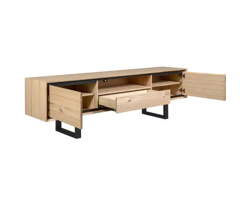 Aconite ETU Entertainment TV Unit 210cm Solid Messmate Timber Wood - Natural