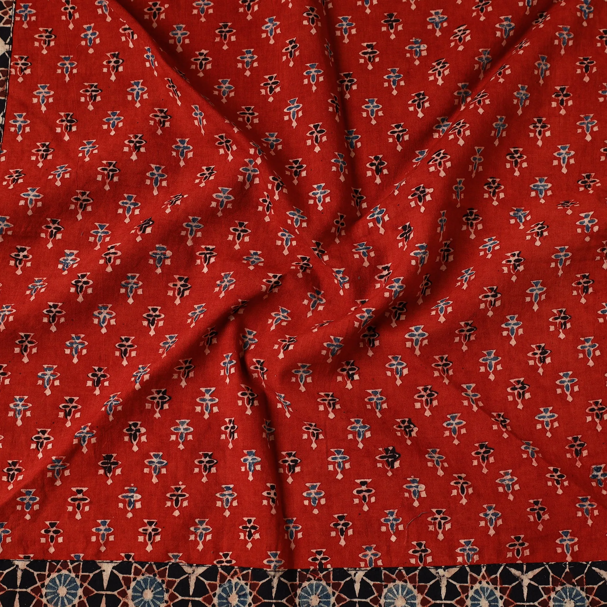 Ajrakh Block Printed Cotton Bandana