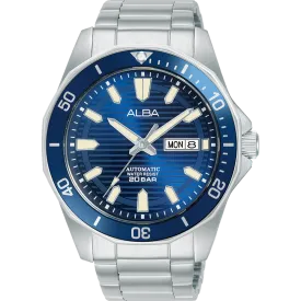 Alba Active Analogue Stainless Steel Blue Dial Watch AL4453X