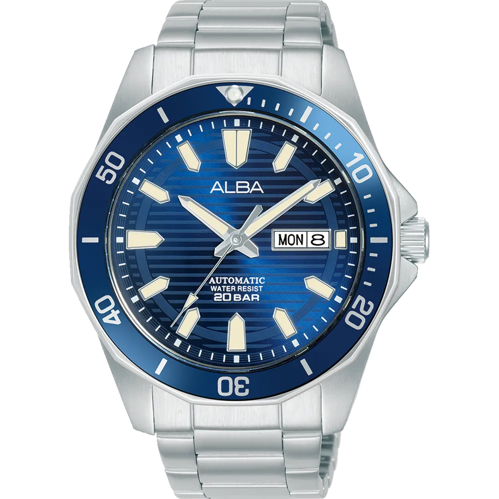 Alba Active Analogue Stainless Steel Blue Dial Watch AL4453X