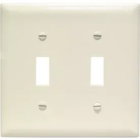 Almond 2-Toggle Opening Nylon Wall Plate