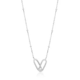 Ania Haie Beaded Chain Link Necklace - Silver