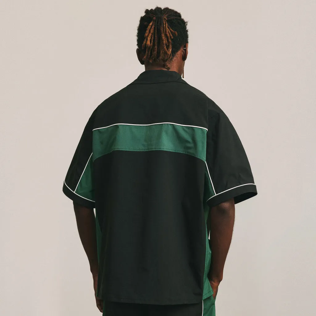 ANTIDOTE Nylon Patchwork Lapel Shirt