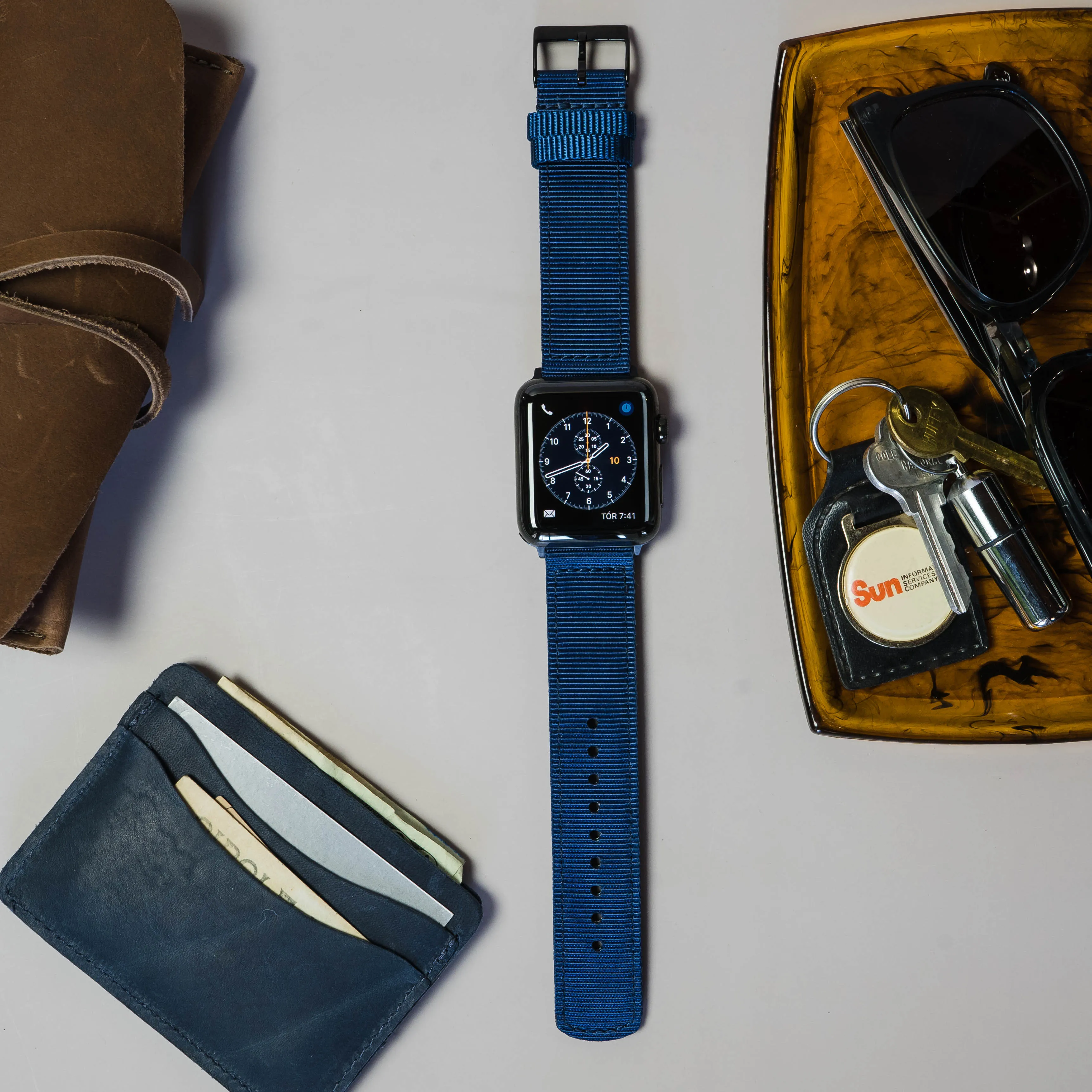 Apple Watch Two Piece NATO® Style Navy Blue Watch Band