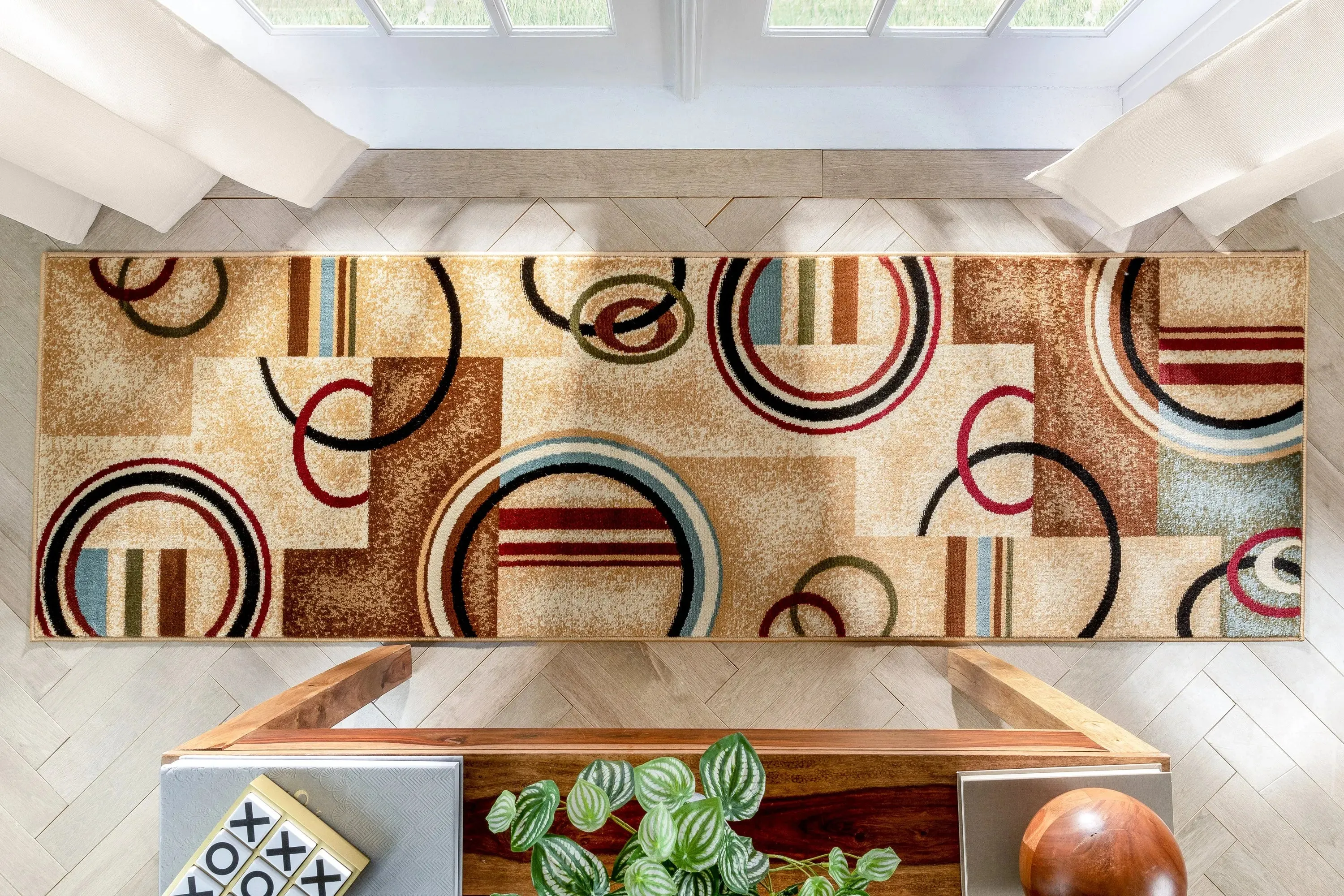 Arcs & Shapes Ivory Modern Rug