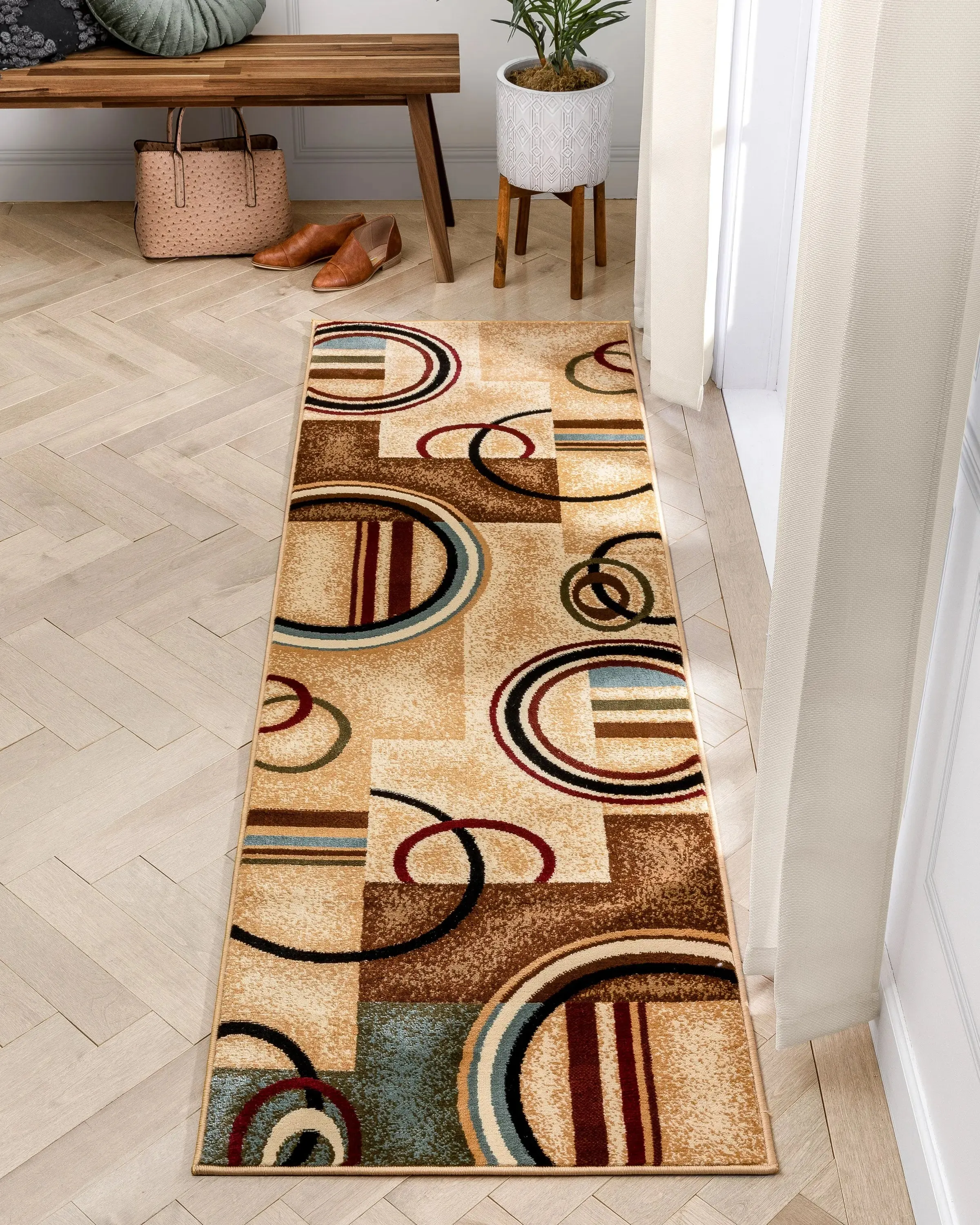 Arcs & Shapes Ivory Modern Rug