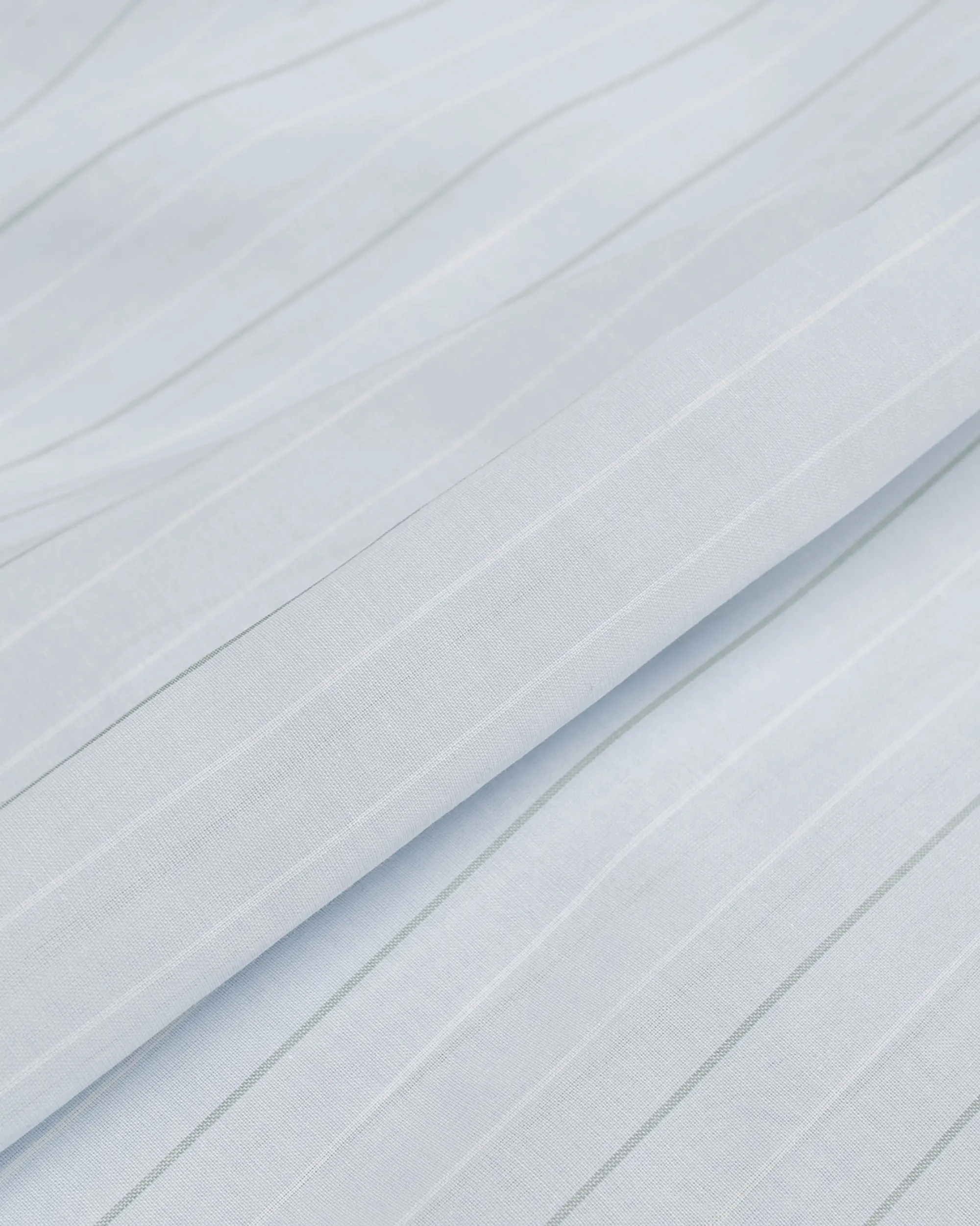 Auralee Hard Twist Finx Organdy Stripe Shirt Light Blue Stripe