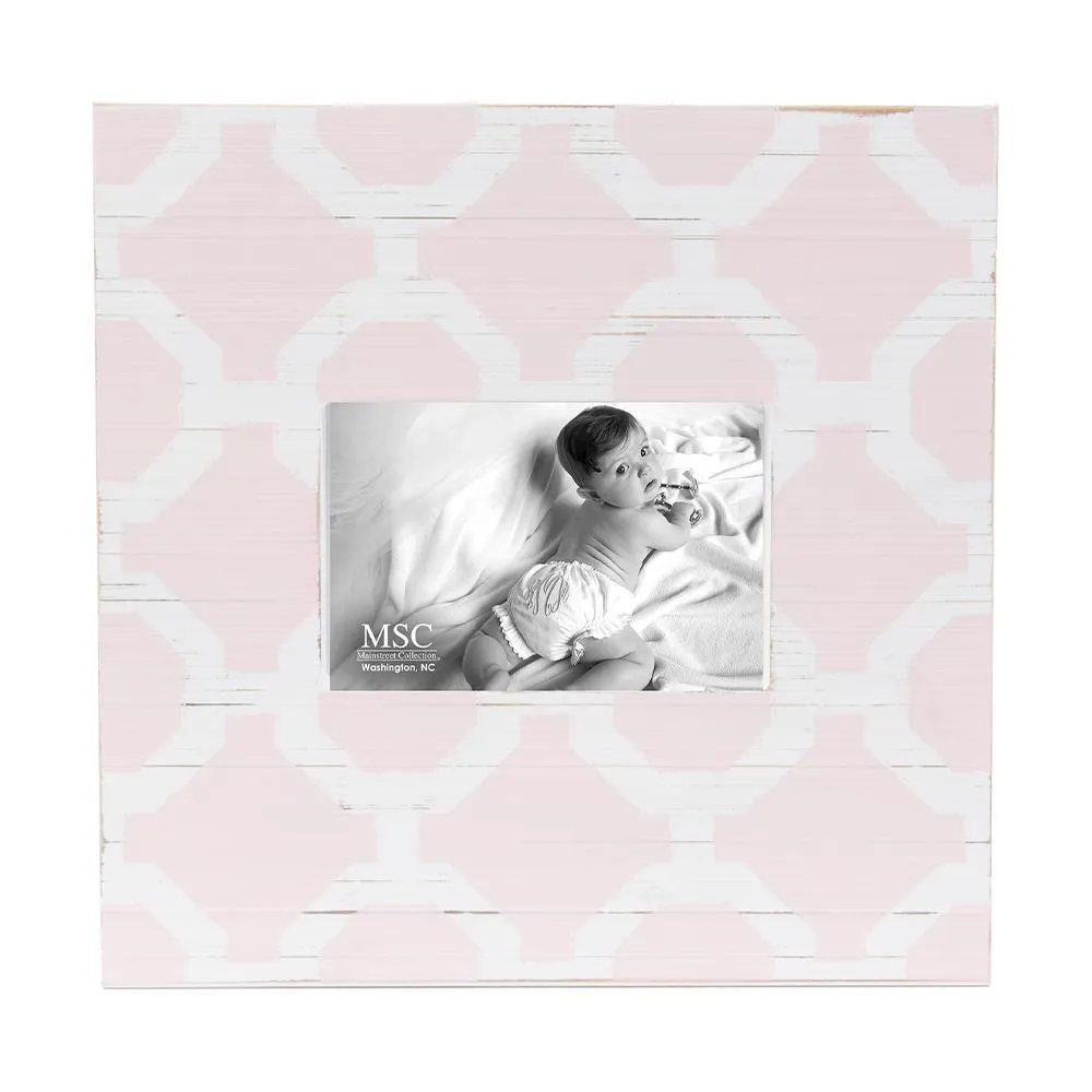 Baby Gray Trellis Picture Frame