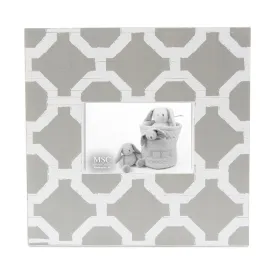 Baby Gray Trellis Picture Frame