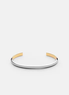 Bangle | Thin Icon Cuff Two Tone | Silver & Gold Plated