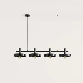Black Contemporary Four Light Pendant