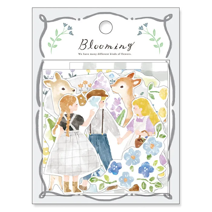 Blooming Flake Sticker Gray
