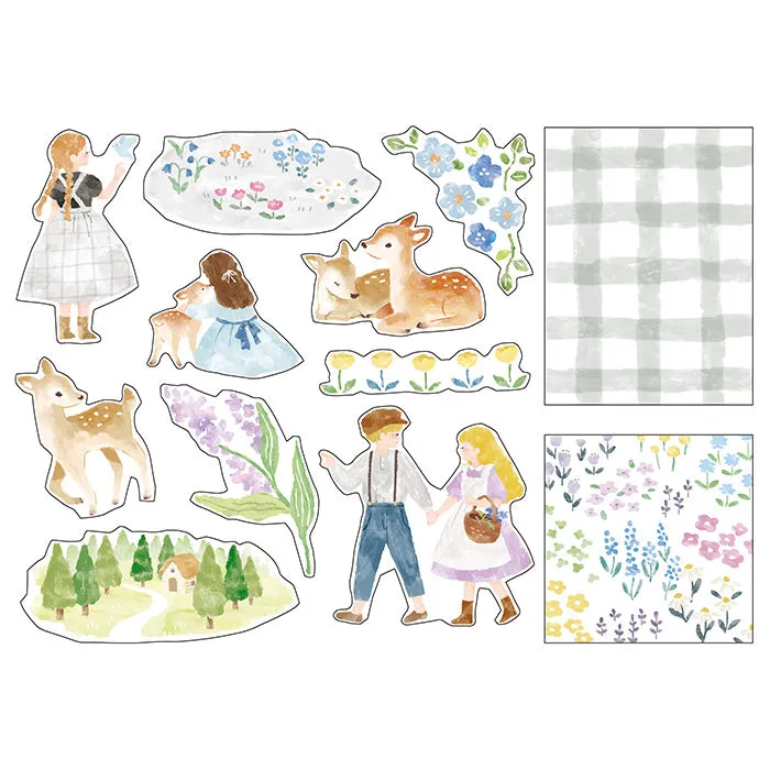 Blooming Flake Sticker Gray