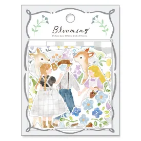 Blooming Flake Sticker Gray