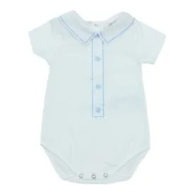 Blue Trim Romper