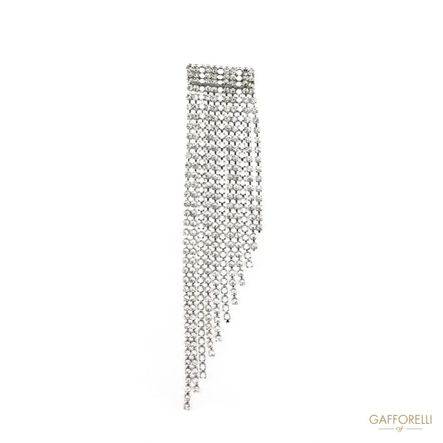 Brooch with Chains of Rhinestones - A148 Gafforelli Srl