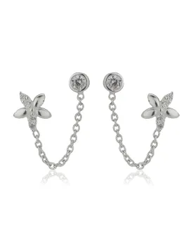 Carlton London 925 Sterling Silver Rhodium Plated  Stud Earring For Women