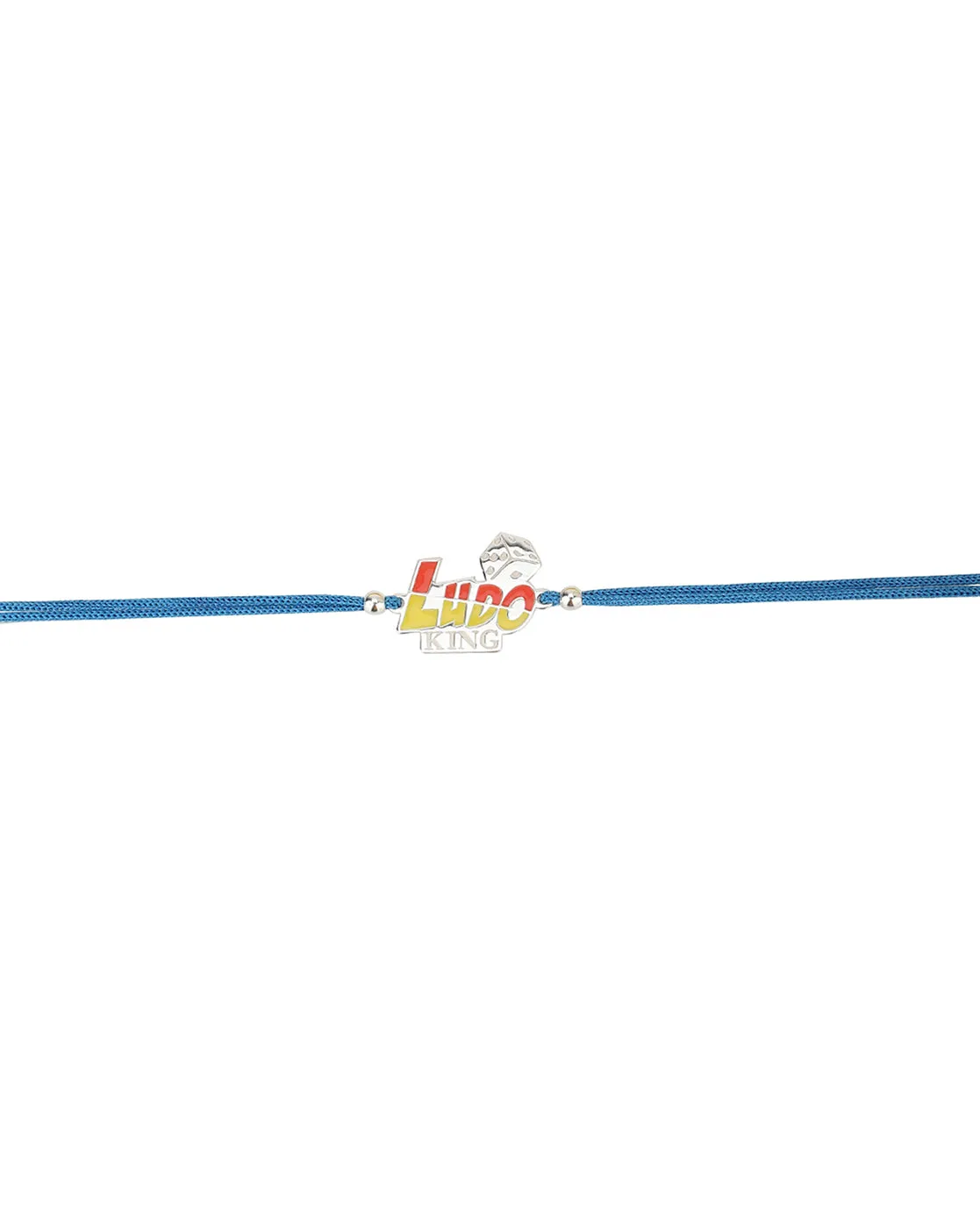 Carlton London Blue Gold-Toned 925 Sterling Silver Thread Rakhi