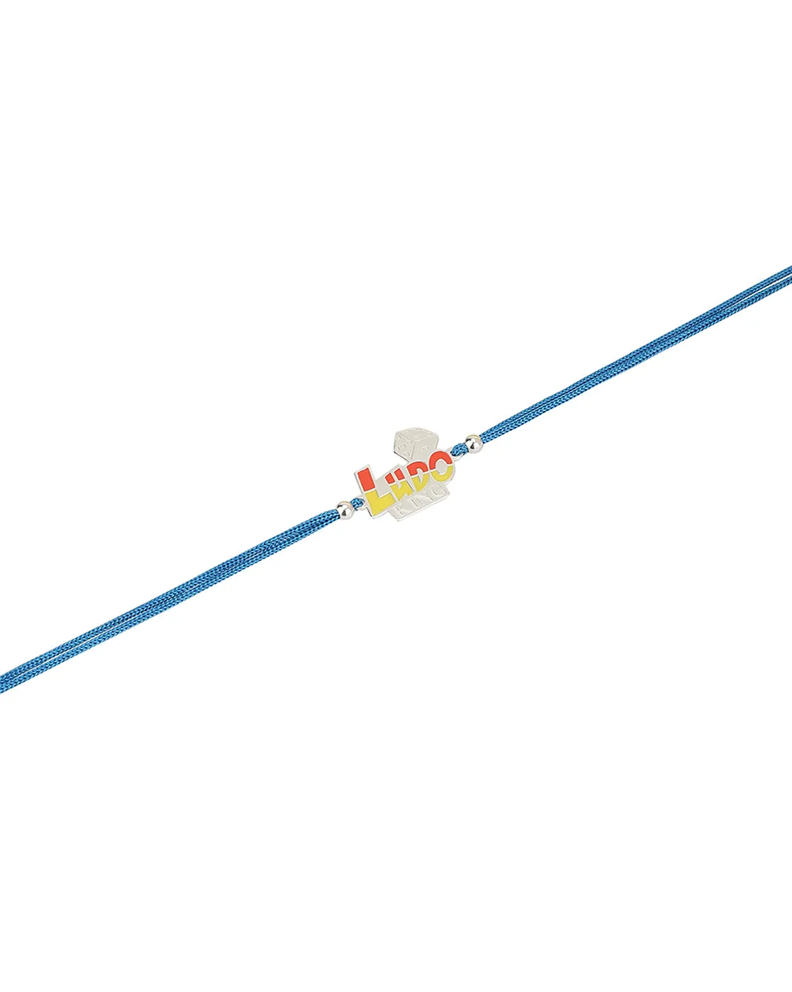 Carlton London Blue Gold-Toned 925 Sterling Silver Thread Rakhi