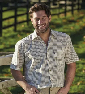 Champion Tattersall Short Sleeve Shirt -GREEN