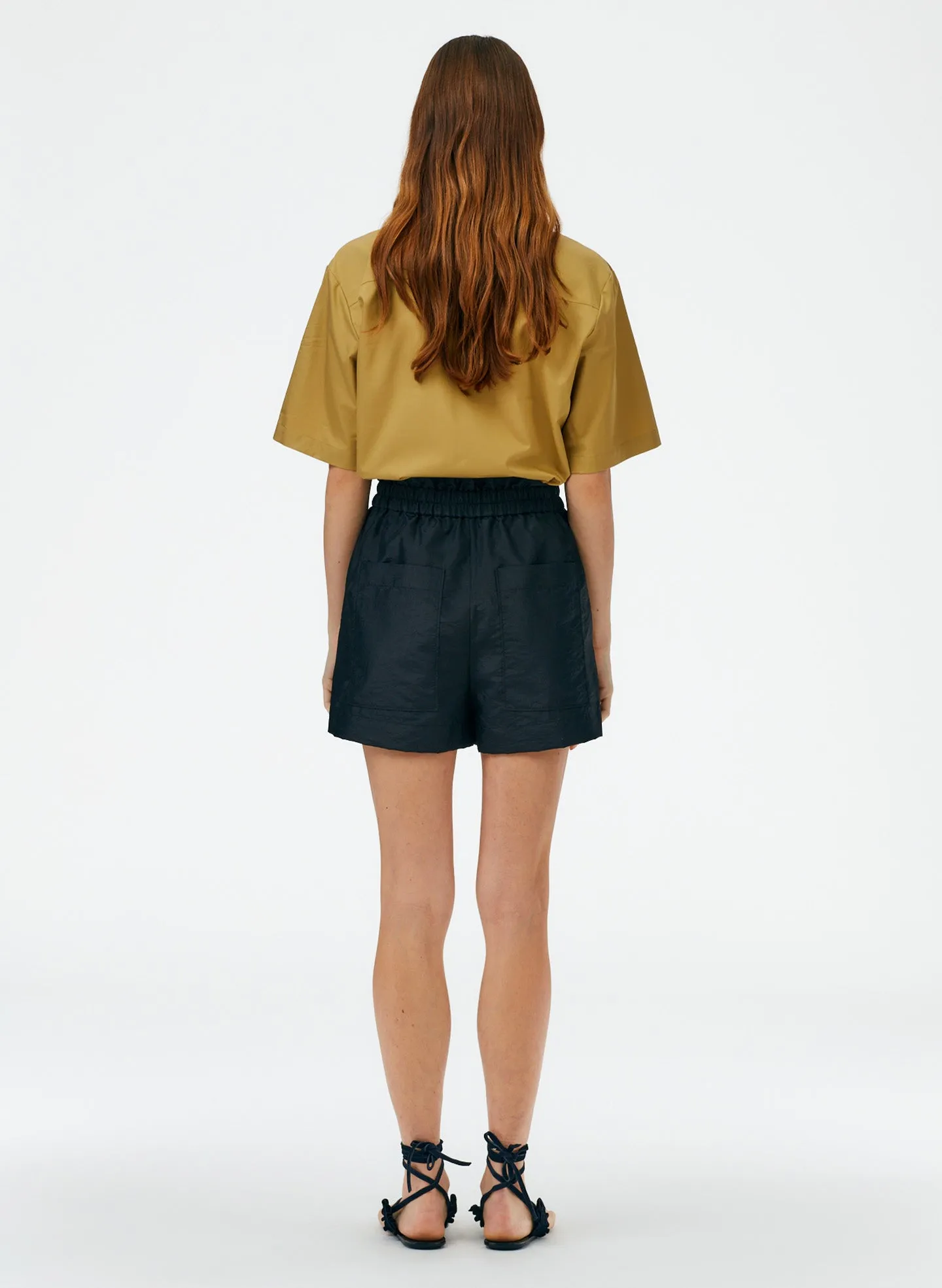 Comfortable and Stylish Crispy Nylon Easy Pull-On Shorts for Effortless Summer Fashion
