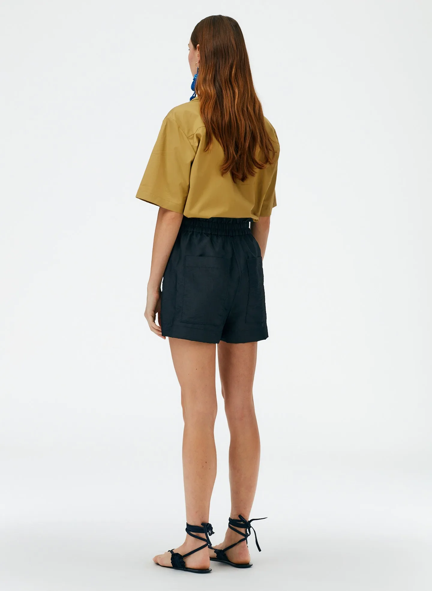 Comfortable and Stylish Crispy Nylon Easy Pull-On Shorts for Effortless Summer Fashion