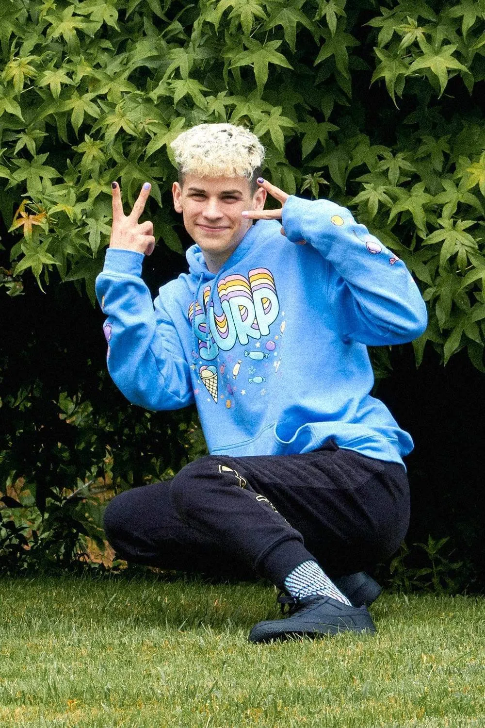 Derkslurp 'SLURP' Light Blue Hoodie