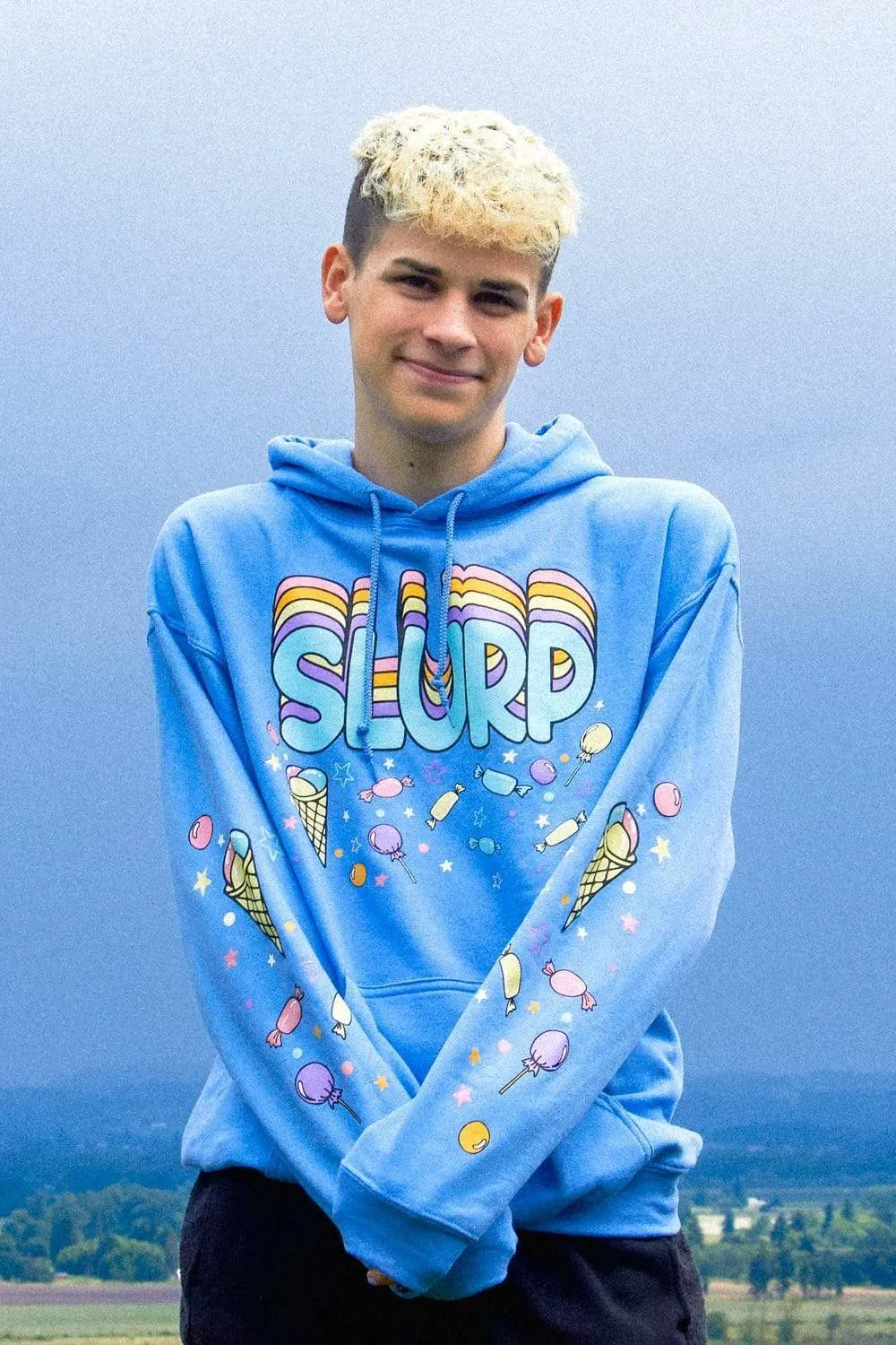 Derkslurp 'SLURP' Light Blue Hoodie