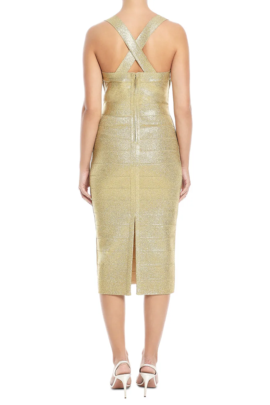 Disco Knit Fringe Midi Dress