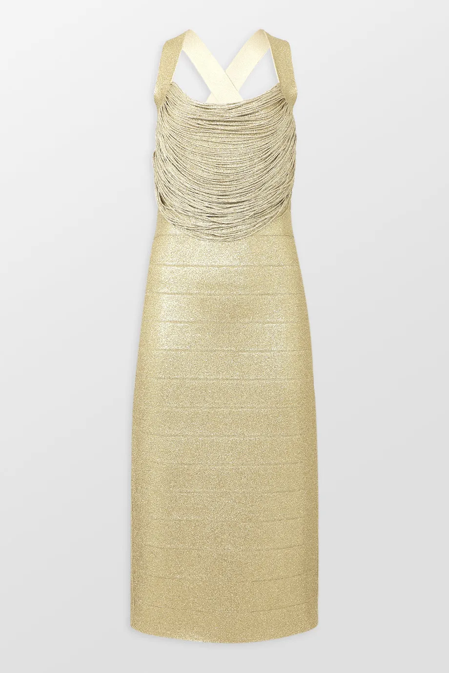 Disco Knit Fringe Midi Dress