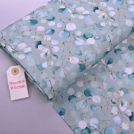 Dressmaking Minty Green Viscose - Eucalyptus Leaves