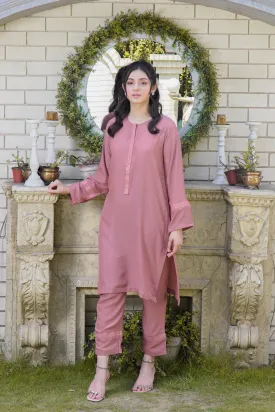 East West By Polo Republica Women’s Embroidered Placket 2 Pcs Stitched Suit