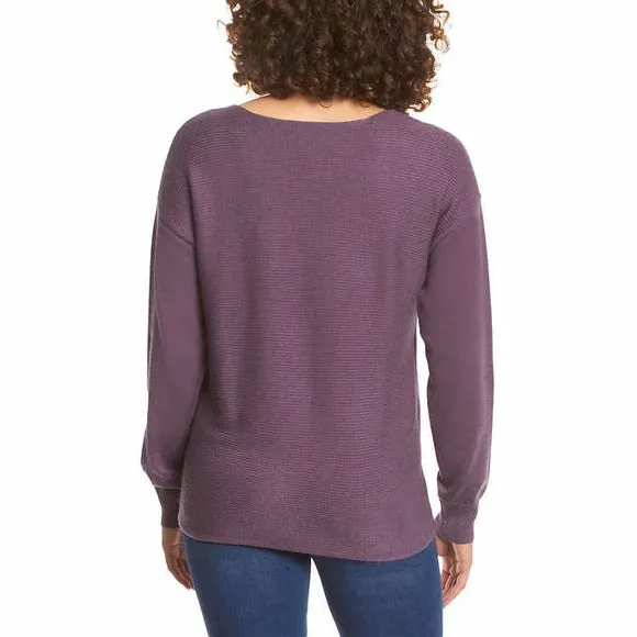 Ella Moss Ladies' Ribbed V-Neck Sweater