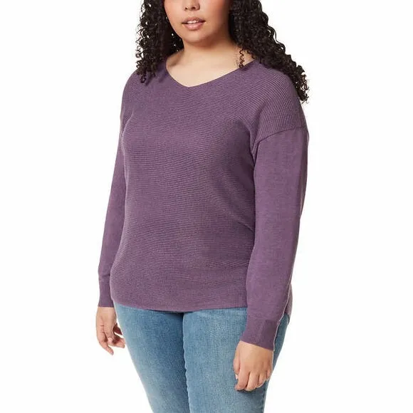 Ella Moss Ladies' Ribbed V-Neck Sweater