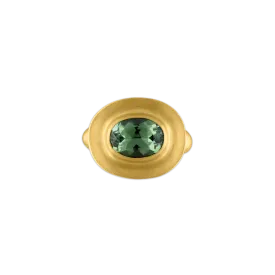 Faceted Green Tourmaline Masona Ring
