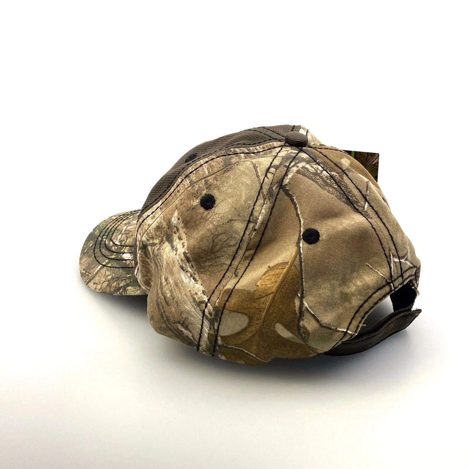 Farm Credit Services of America Hat Brown Camo Adjustable Hook & Loop OSFM NWT