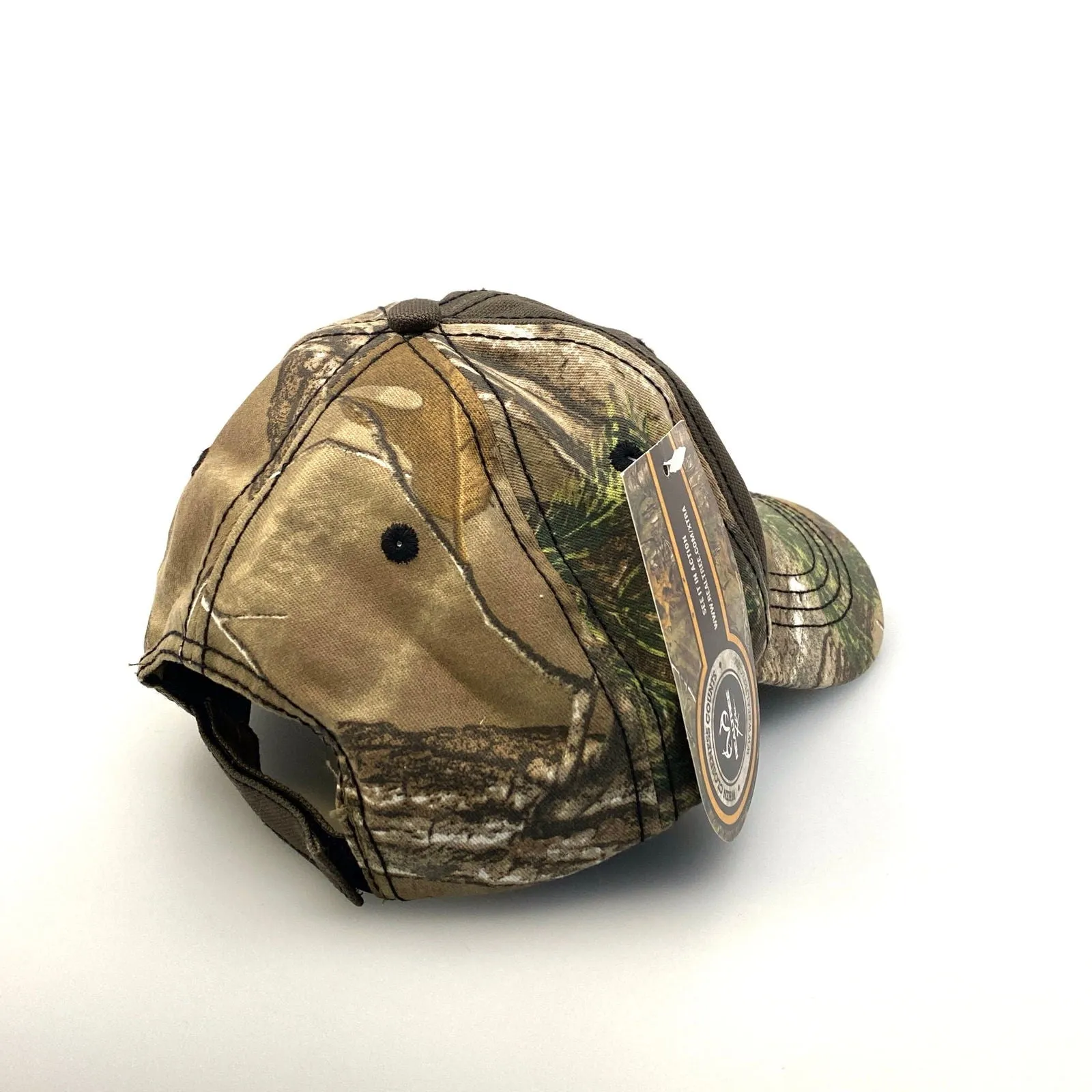 Farm Credit Services of America Hat Brown Camo Adjustable Hook & Loop OSFM NWT