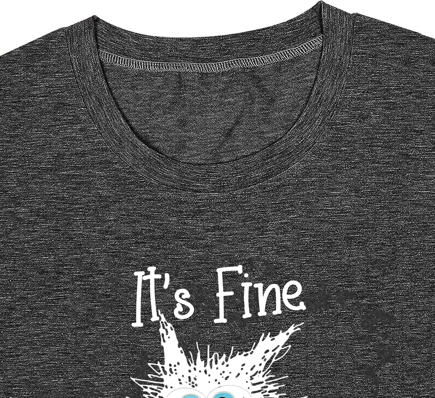 Fine Funny Cat Printed Women's Short Sleeve T-Shirt