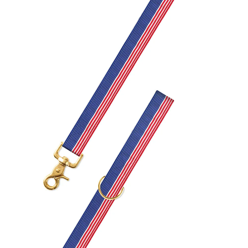 Flag Pattern Grosgrain Ribbon Dog Leash