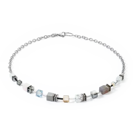 GeoCUBE® Iconic Precious Chain necklace grey-beige